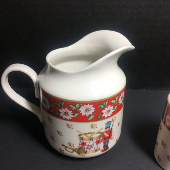 Vintage Charlton Hall Kobe Holiday Ceramic Set 5pc - Picture 7 of 16